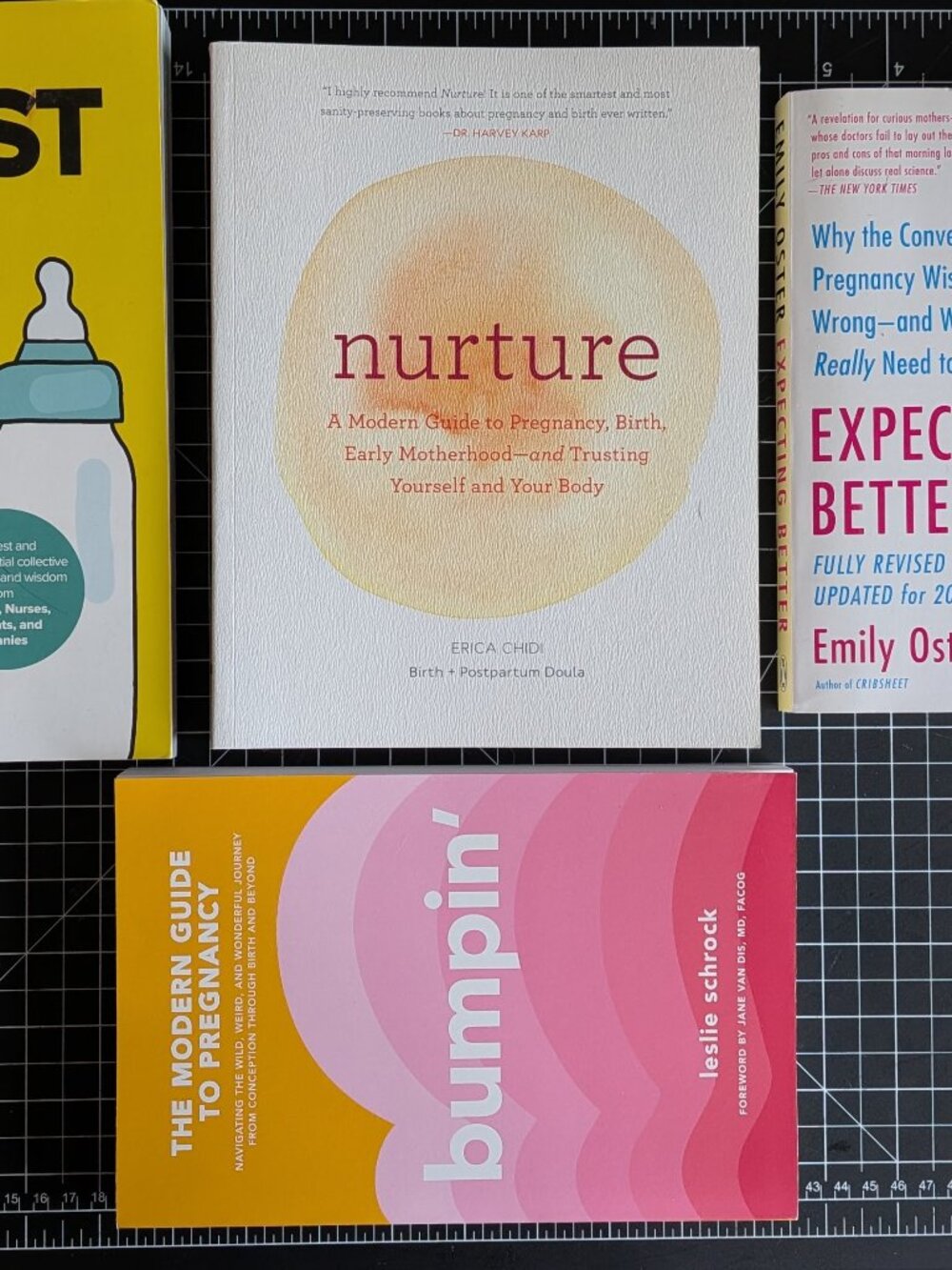 4 Book Pregnancy & Baby Guide Bundle: Bumpin', Expecting Better, Nurture, and...